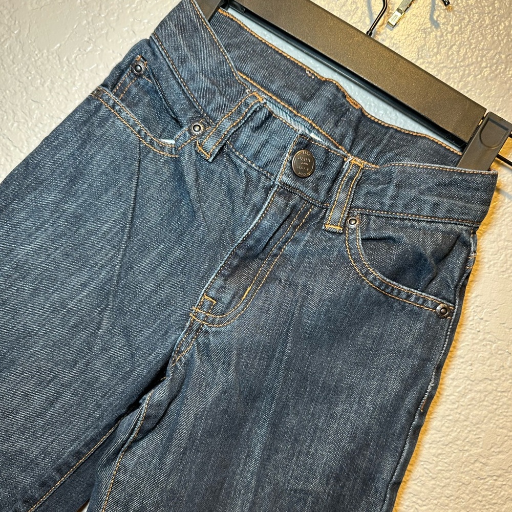 Janie and Jack Indigo Jeans with Orange Stitching 100% Cotton size 4T